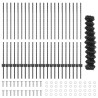 Clôture en Chaîne avec 44 Poteaux en U Gris 1,2x25 m Acier 