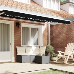 Valence de store pour cadre de 4 m noire 3.8x0.2 m 
