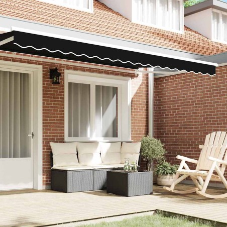 Valence de store pour cadre de 4 m noire 3.8x0.2 m 
