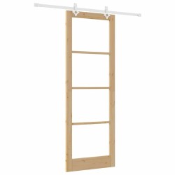 Porte coulissante avec ensemble de quincaillerie 83x232 cm Bois massif Pin 