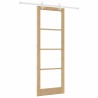 Porte coulissante avec ensemble de quincaillerie 83x232 cm Bois massif Pin 