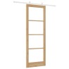 Porte coulissante avec ensemble de quincaillerie 83x232 cm Bois massif Pin 