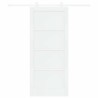 Porte coulissante avec quincaillerie blanche 86x198,5 cm bois massif pin 