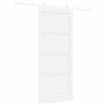 Porte coulissante avec quincaillerie blanche 86x198,5 cm bois massif pin 