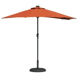 Parasol de jardin Couleur terre cuite 294 x 150 x 223 cm tissu 