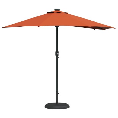 Parasol de jardin Couleur terre cuite 294 x 150 x 223 cm tissu 