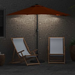 Parasol de jardin Couleur terre cuite 294 x 150 x 223 cm tissu 