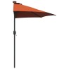 Parasol de jardin Couleur terre cuite 294 x 150 x 223 cm tissu 