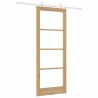 Porte coulissante avec kit de quincaillerie 83x211 cm en bois massif de pin 