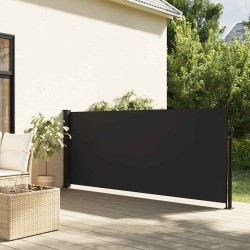 Auvent latéral rétractable noir 100x300 cm 