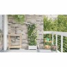 Jardinières de jardin 1 pc Blanc 40 x 40 x 126 cm Plastique 