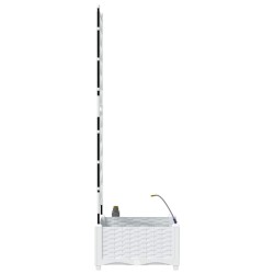 Jardinières de jardin 1 pc Blanc 40 x 40 x 126 cm Plastique 