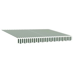 Auvent Rétractable Vert et blanc 350x200 cm 