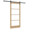 Porte Coulissante avec Matériel Set 93x202 cm Bois Massif Pin 