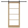 Porte Coulissante avec Matériel Set 93x202 cm Bois Massif Pin 
