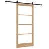 Porte Coulissante avec Matériel Set 93x202 cm Bois Massif Pin 