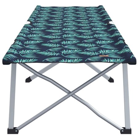 Lit de camping pliable avec sac de transport et motif de feuilles en tissu Oxford 600D 