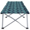 Lit de camping pliable avec sac de transport et motif de feuilles en tissu Oxford 600D 