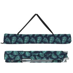 Lit de camping pliable avec sac de transport et motif de feuilles en tissu Oxford 600D 