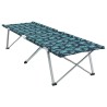 Lit de camping pliable avec sac de transport et motif de feuilles en tissu Oxford 600D 