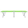 Lit de camping pliant avec sac de transport, en tissu Oxford 600D, vert foncé. 