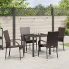 Ensemble de salle à manger pour jardin 5 pcs Marron Rotin PE 