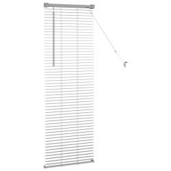 Store de Fenêtre avec des rideaux Autre Argenté 80 x 130 cm Aluminium 