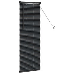 Store de Fenêtre avec des rideaux Autre Noir 80 x 130 cm Aluminium 