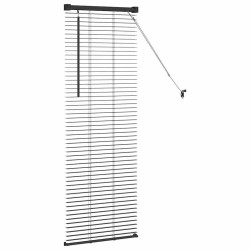 Store de Fenêtre avec des rideaux Autre Noir 80 x 130 cm Aluminium 