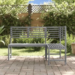 Banc d'angle de jardin Gris 140 cm Bois solide d'acacia 