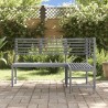 Banc d'angle de jardin Gris 140 cm Bois solide d'acacia 