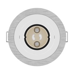 Projecteurs encastrés 12 pcs Rond GU10 Argent Ø91 mm 