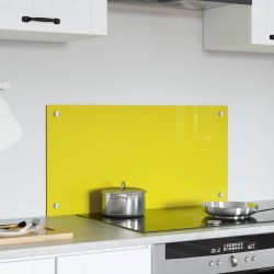 Dosseret de cuisine Jaune 80x40x0,6 cm en verre trempé 