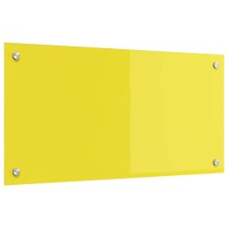 Dosseret de cuisine Jaune 80x40x0,6 cm en verre trempé 