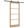 Porte Coulissante avec Ensemble de Quincaillerie 'ORKDAL'Bois Massif & Verre 