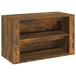 Étagère à chaussures Chêne fumé 75x35x45 cm Bois d'ingénierie 