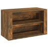 Étagère à chaussures Chêne fumé 75x35x45 cm Bois d'ingénierie 