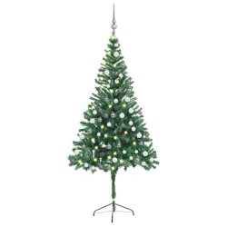 Arbre de Noël artificiel pré-éclairé/boules 180 cm 564 branches 