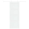 Porte Coulissante avec Quincaillerie Blanche 78x211 cm Bois Massif Pin 