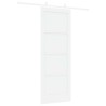 Porte Coulissante avec Quincaillerie Blanche 78x211 cm Bois Massif Pin 
