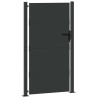 Porte de Jardin Noir 105 x 200 cm Acier peint par poudre 