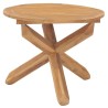 Table à dîner de jardin Ø90x75 cm Bois de teck massif 