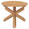 Table à dîner de jardin Ø90x75 cm Bois de teck massif 