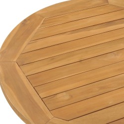 Table à dîner de jardin Ø90x75 cm Bois de teck massif 
