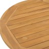 Table à dîner de jardin Ø90x75 cm Bois de teck massif 