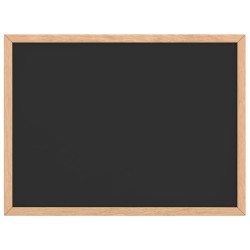 Tableau noir avec cadre bois de pin massif noir 40x30 cm 