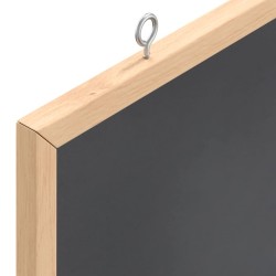 Tableau noir avec cadre bois de pin massif noir 40x30 cm 