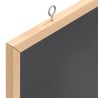 Tableau noir avec cadre bois de pin massif noir 40x30 cm 