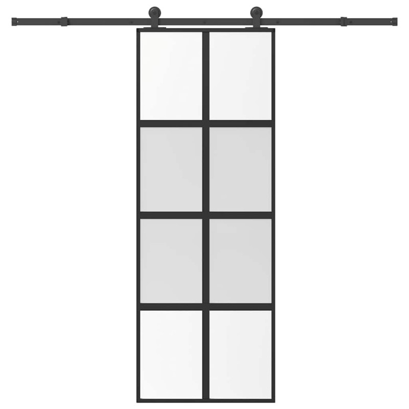 Porte coulissante kit de quincaillerie trempé verre aluminium 