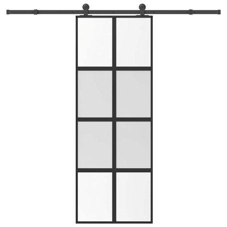 Porte coulissante kit de quincaillerie trempé verre aluminium 
